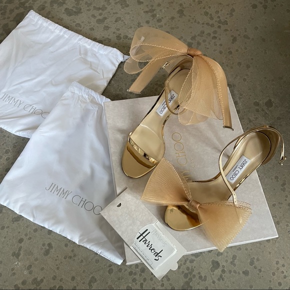 Jimmy Choo - Aveline 100 in Gold size 41 - Picture 3 of 7